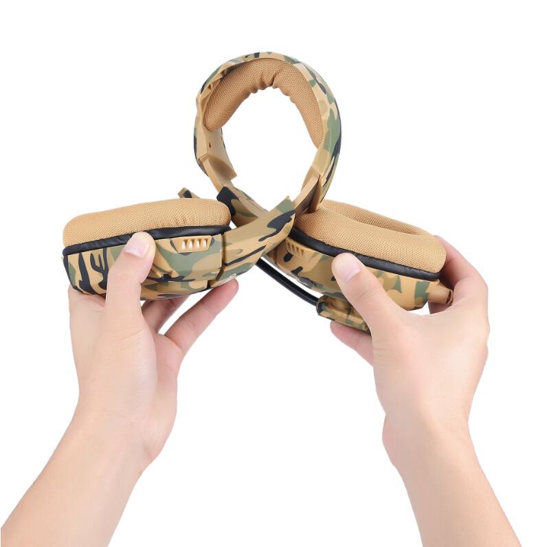 Camouflage Wired Gaming Headset for PS4 and PC